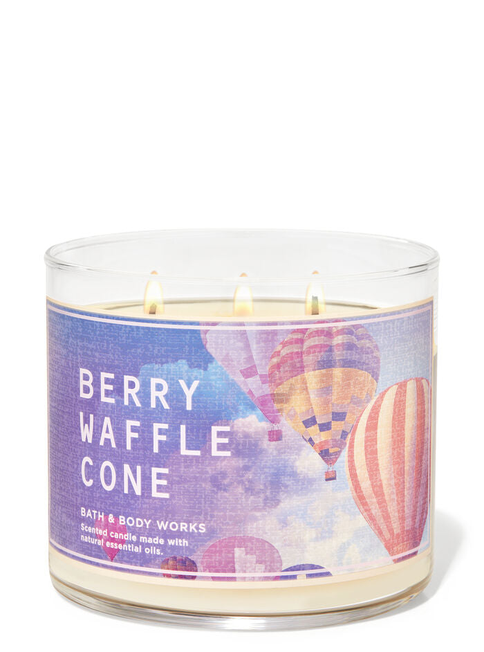 Berry Waffle Cone 3-Wick Scented Candle