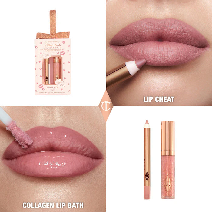 Mini Pillow Talk Glossy Lip Duos-Pillow talk fair