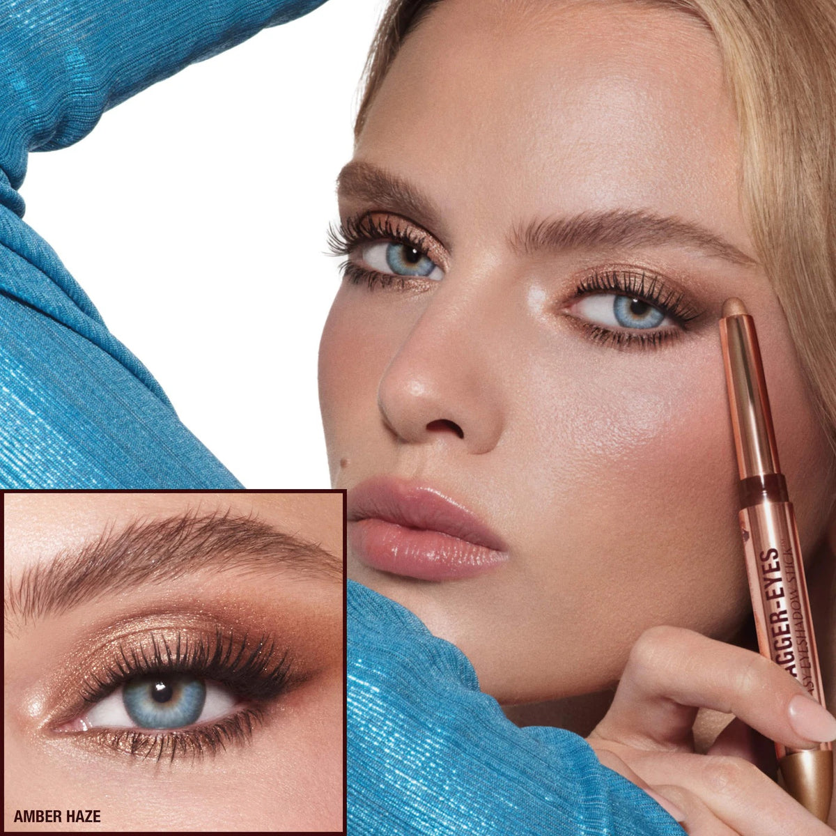 Exagger-Eyes Waterproof Eyeshadow Stick - Amber Haze - amber gold