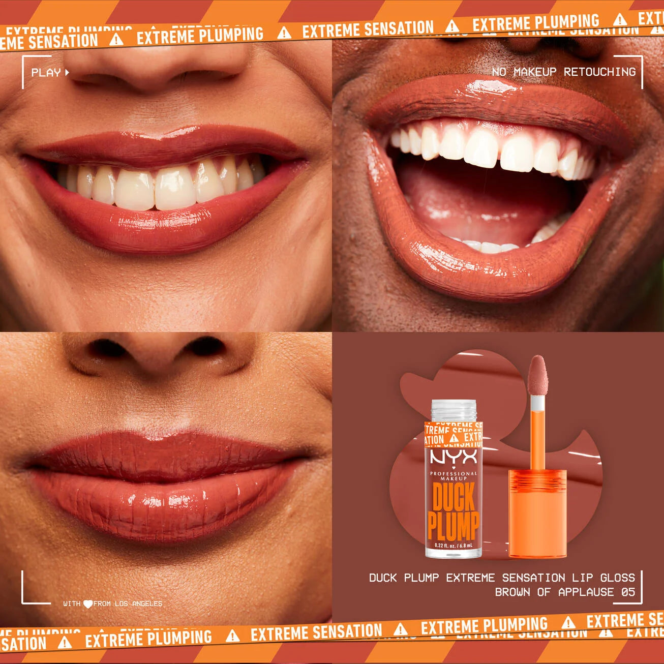 DUCK PLUMP HIGH PIGMENT PLUMPING LIP GLOSS-05 brown of applause / mid tone warm brown