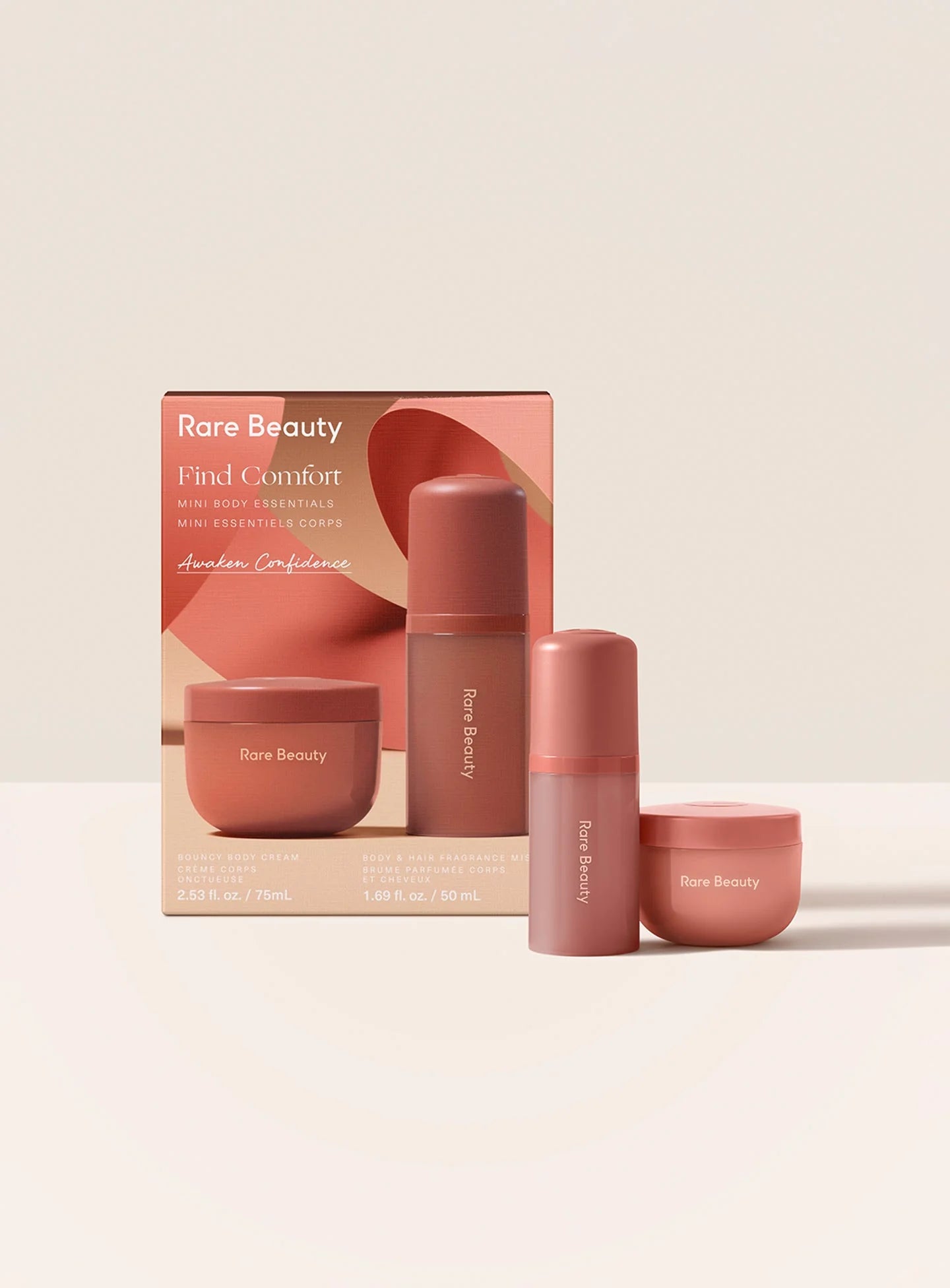 Rare Beauty By Selena Gomez Mini Find Comfort: Awaken Confidence Body Essentials Gift Set