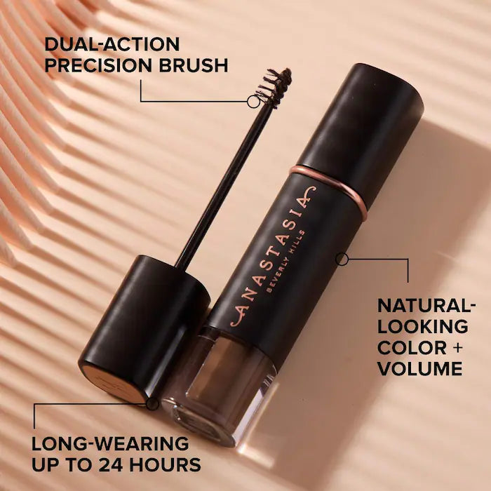 Volumizing Tinted Brow Gel-Dark Brown - for dark brown hair with a warm undertone