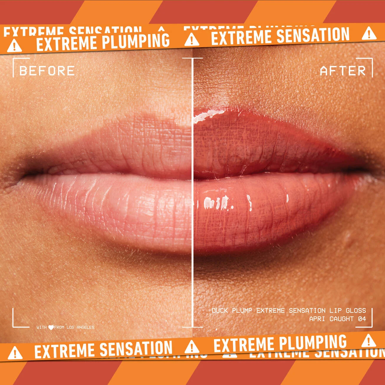 DUCK PLUMP HIGH PIGMENT PLUMPING LIP GLOSS-04 apri-caught/muted peach