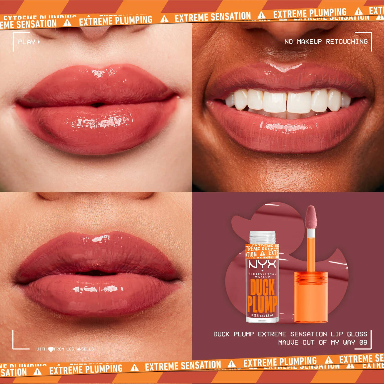 DUCK PLUMP HIGH PIGMENT PLUMPING LIP GLOSS-08 mauve out of my way / true mauve