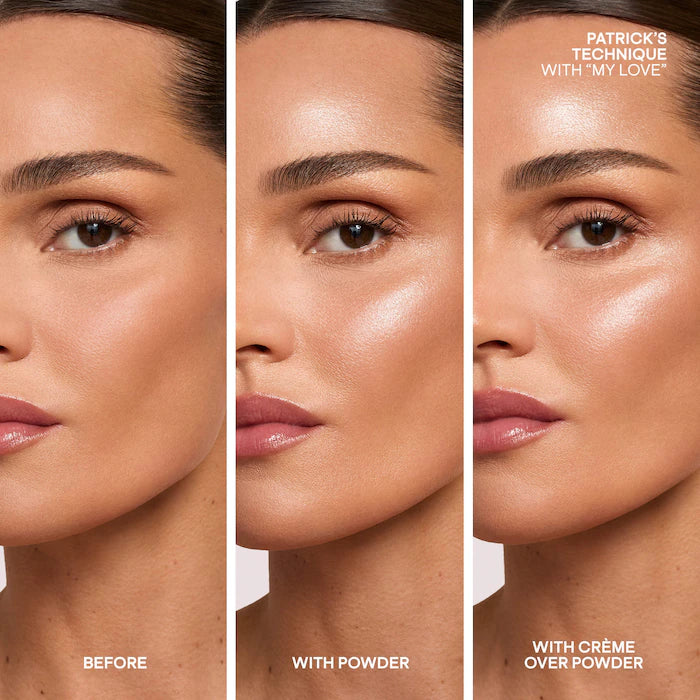 Major Glow Creme & Powder Light Reflecting Translucent Highlighter Duo-My Love - diamond sparkle
