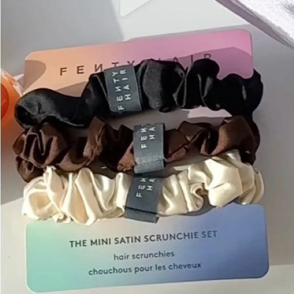 3x Medium Fenty silk scrunchie