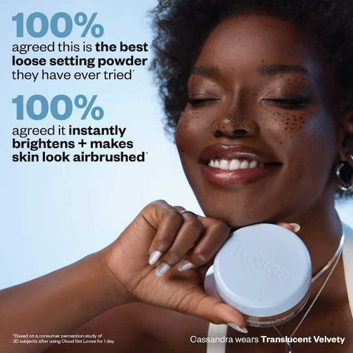 Cloud Set Loose Translucent Talc-Free Setting + Blurring Powder-Translucent Peachy - ultra sheer peach