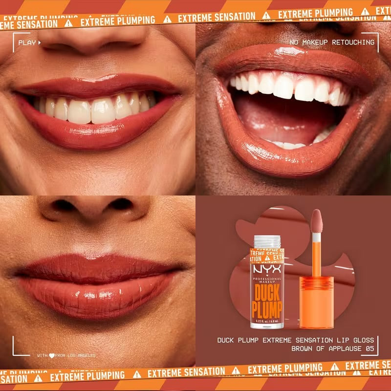 DUCK PLUMP HIGH PIGMENT PLUMPING LIP GLOSS-05 Brown of applause