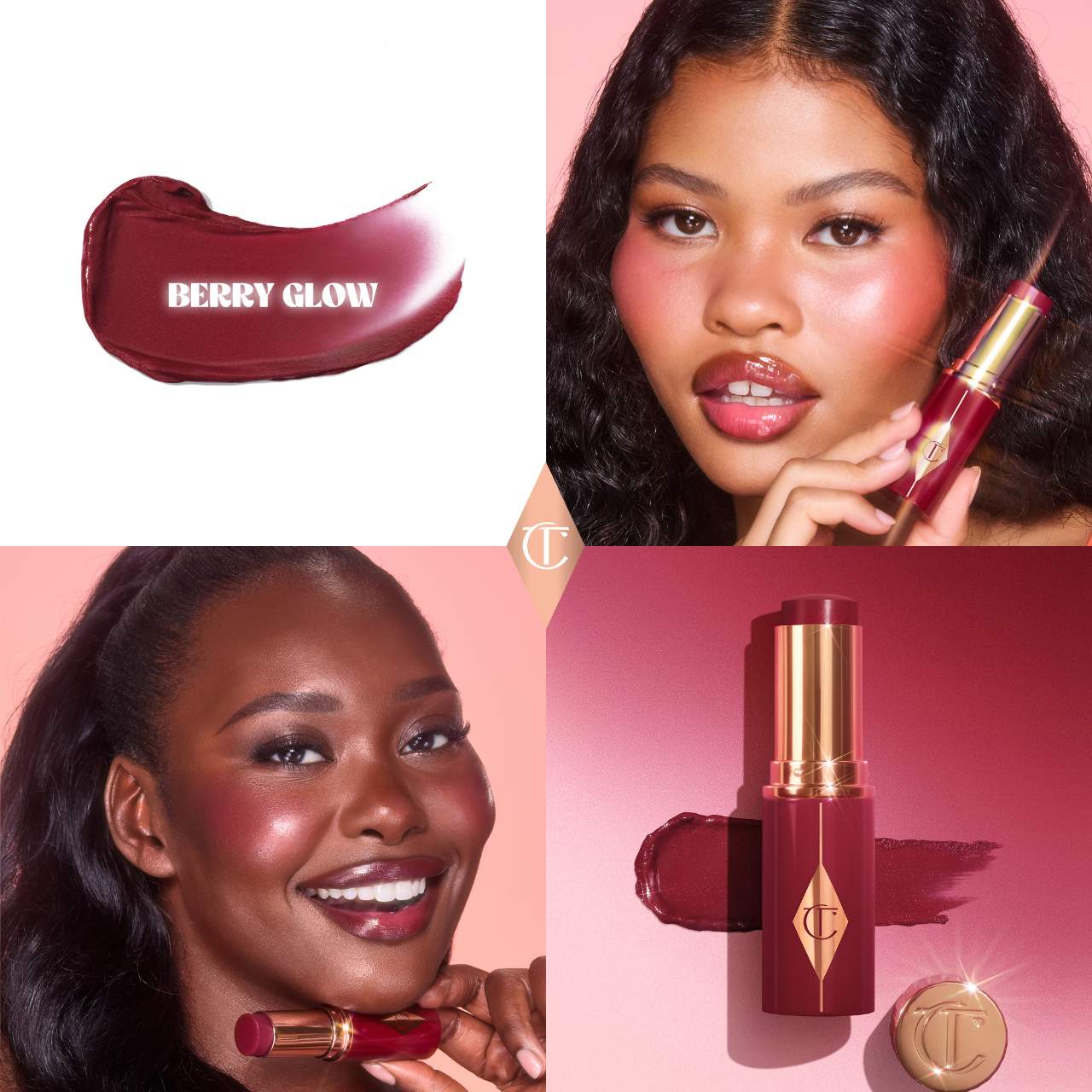 Charlotte Tilbury - Unreal Lip + Cheek Glow Blush Stick with Hyaluronic Acid-Berry glow