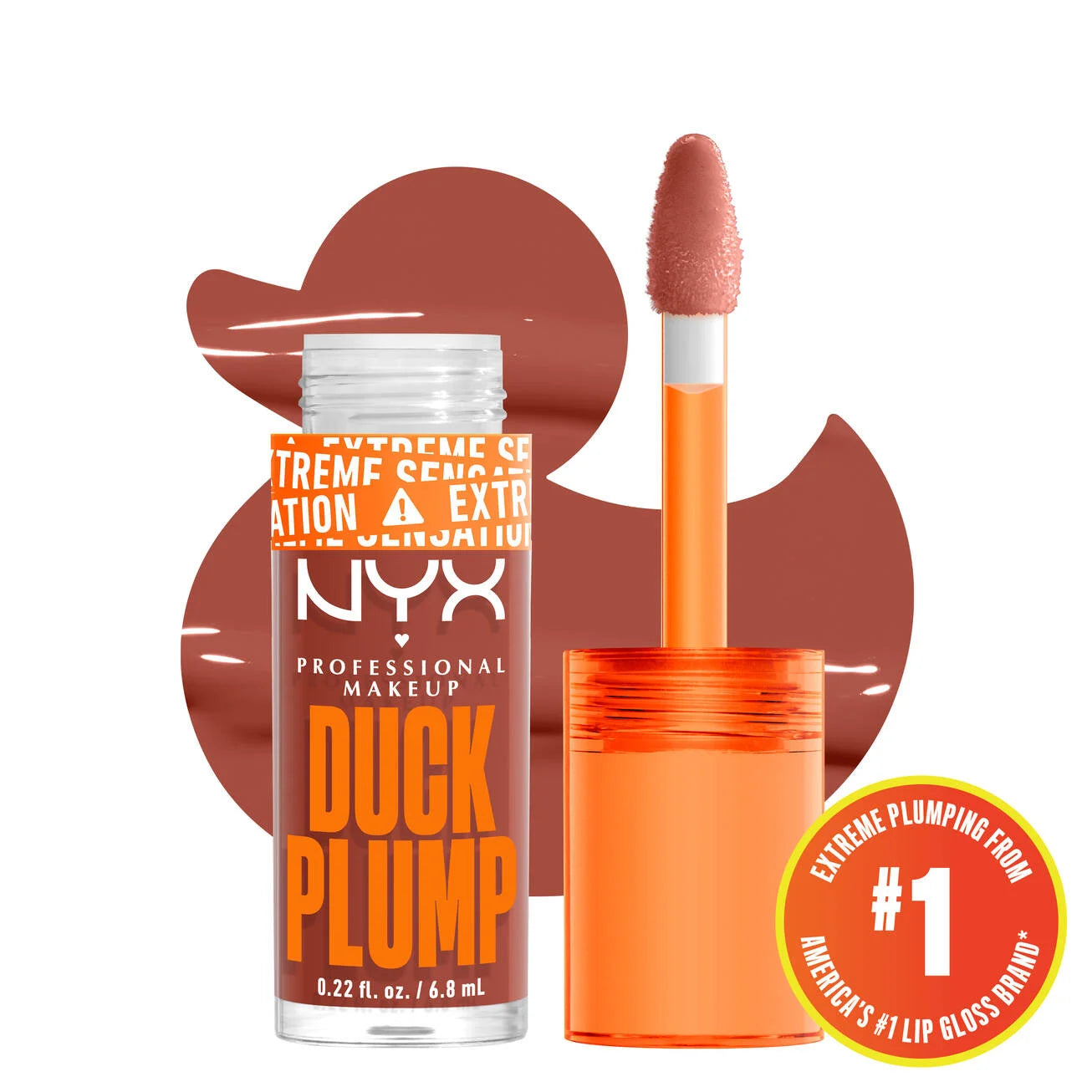 DUCK PLUMP HIGH PIGMENT PLUMPING LIP GLOSS-05 brown of applause / mid tone warm brown