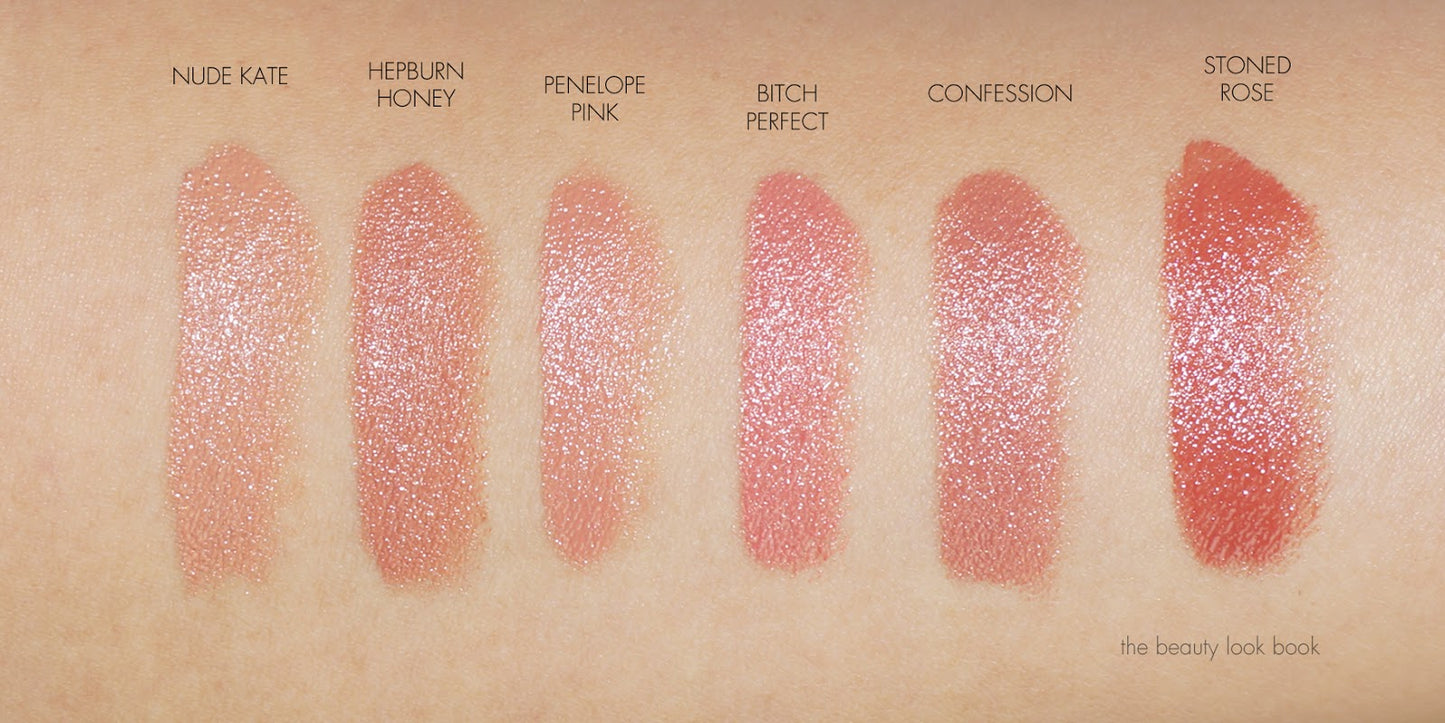 K.I.S.S.I.N.G Lipstick
- Penelope Pink - nude with pink undertones