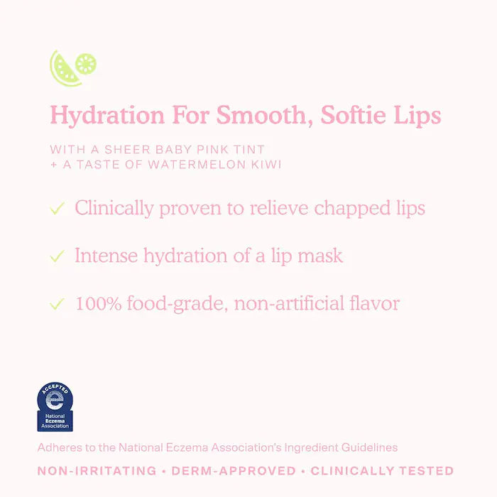 LipSoftie™ Hydrating Tinted Lip Treatment Balm-Watermelon Kiwi - sheer baby pink