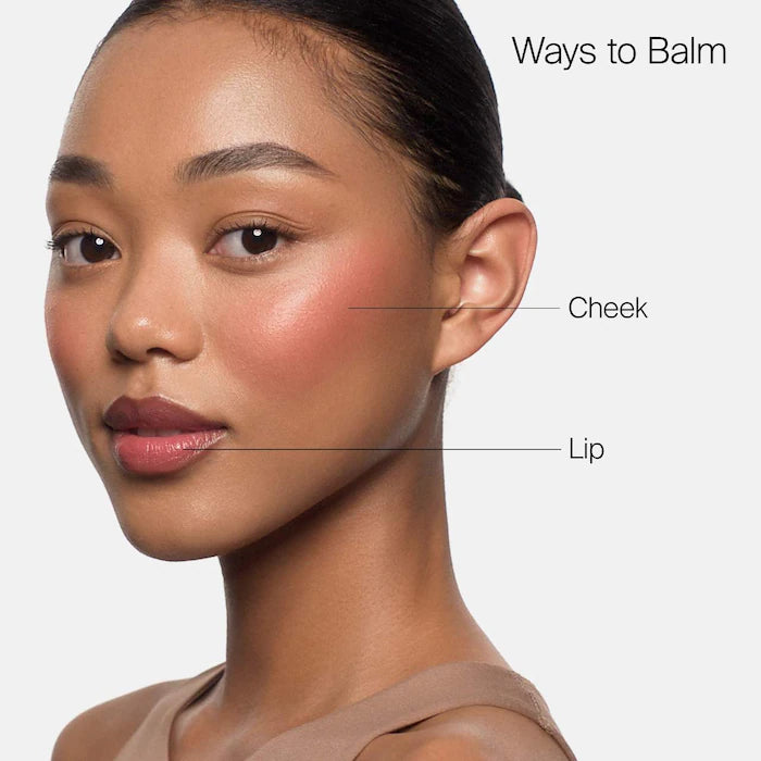 Color Fuse Longwear Hydrating Glassy Lip + Cheek Blush Balm Stick-Glassy Cayenne - deep rose