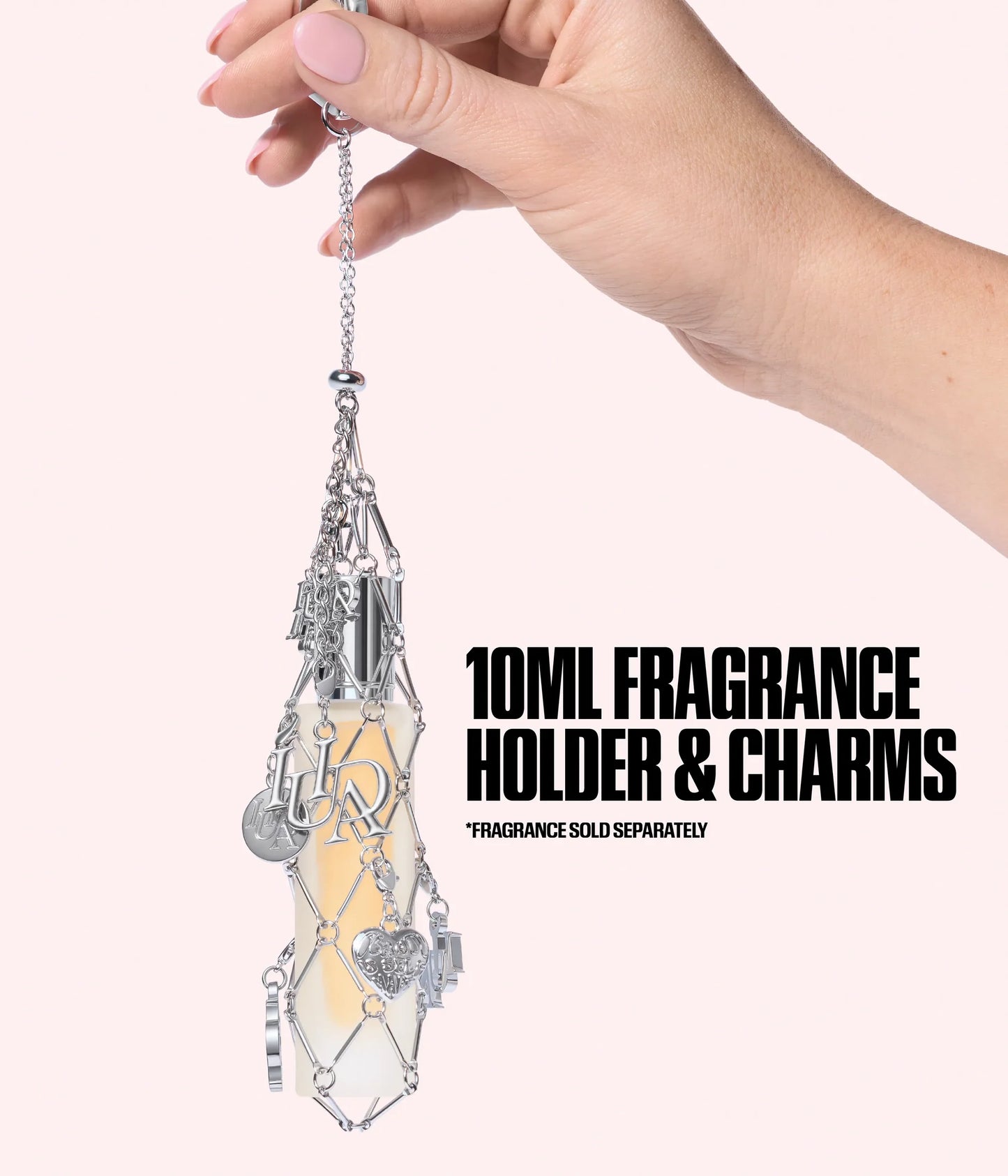 HUDA BEAUTY FRAGRANCE -TRAVEL SPRAY FRAGRANCE HOLDER WITH CHARMS - Perfume not included