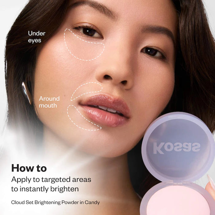 Mini Cloud Set Baked Setting & Smoothing Talc-Free Vegan Powder-Candy - sheer brightening pink