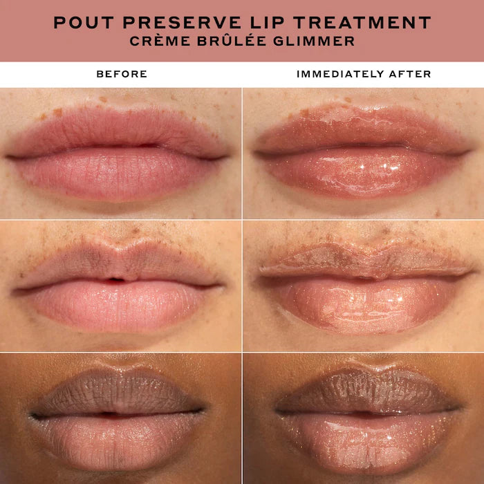 Pout Preserve Hydrating Peptide Lip Treatment-Creme Brulee Glimmer