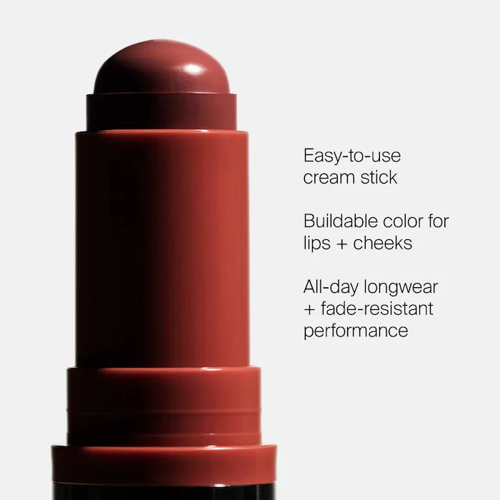 Color Fuse Longwear Hydrating Glassy Lip + Cheek Blush Balm Stick-Glassy cinnamon