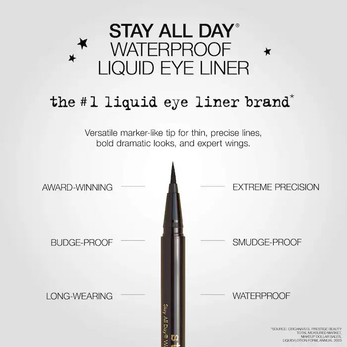Stay All Day® Waterproof Liquid Eye Liner-Dark Brown - chocolate brown