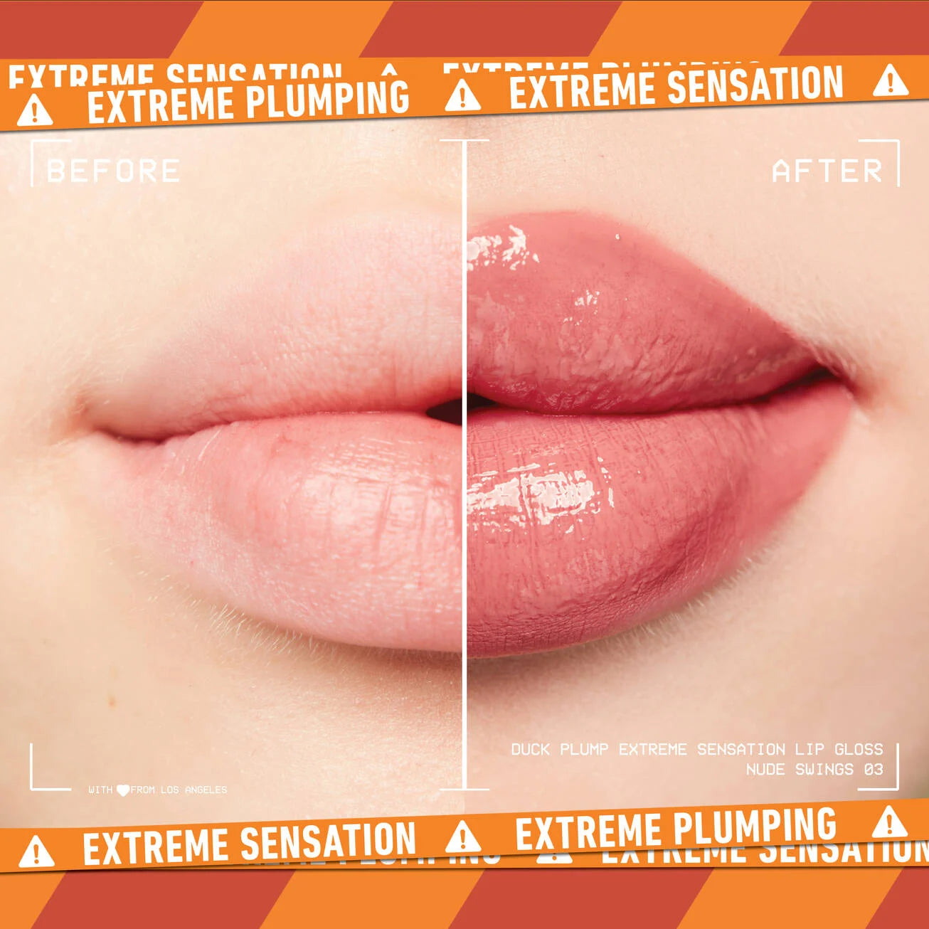 DUCK PLUMP HIGH PIGMENT PLUMPING LIP GLOSS-03 nude swings ( warm nude )