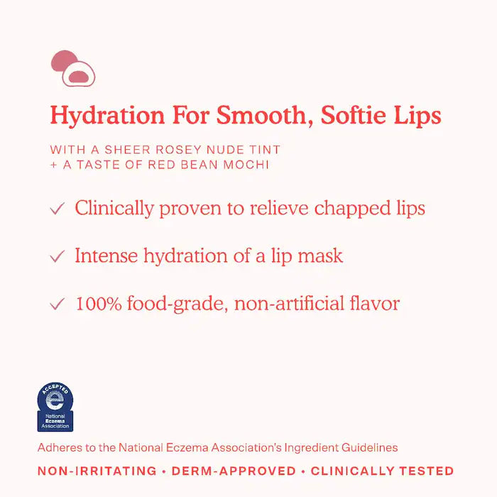 LipSoftie™ Hydrating Tinted Lip Treatment Balm-Red Bean Mochi - sheer rosy nude