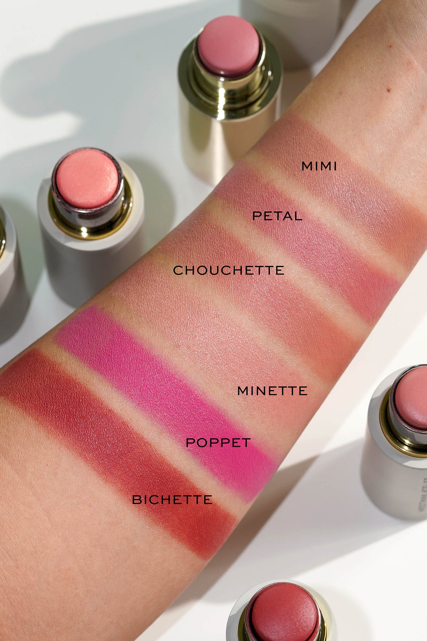 Mini Petite Baby Cheeks Lip + Cheek Cream Blush Stick-Petal - dusty nude rose