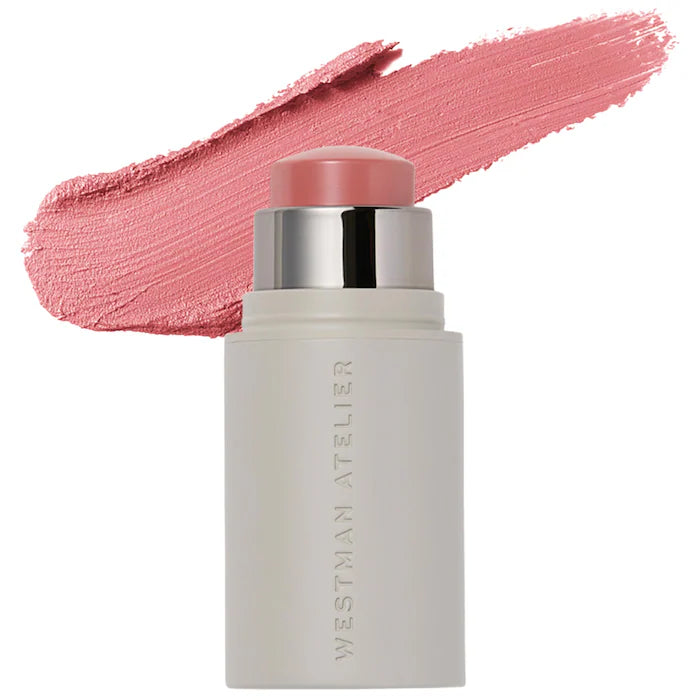 Mini Petite Baby Cheeks Lip + Cheek Cream Blush Stick-Petal - dusty nude rose
