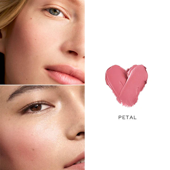 Mini Petite Baby Cheeks Lip + Cheek Cream Blush Stick-Petal - dusty nude rose