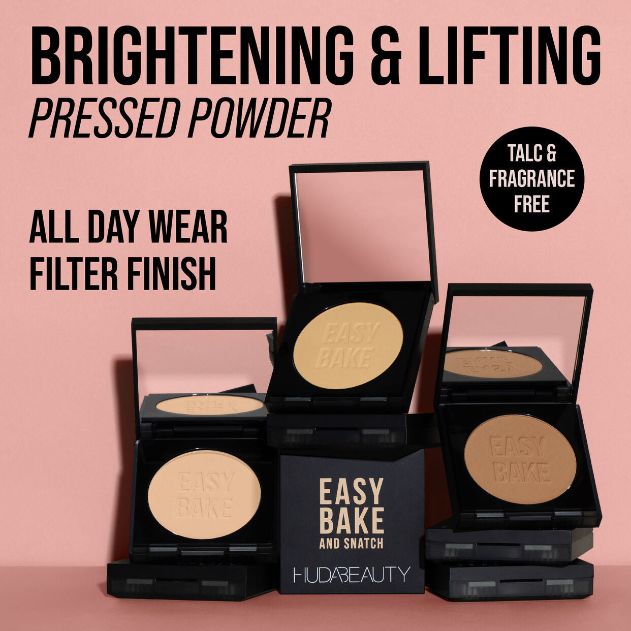 Easy Bake and Snatch Pressed Talc-Free Brightening and Setting Powder
