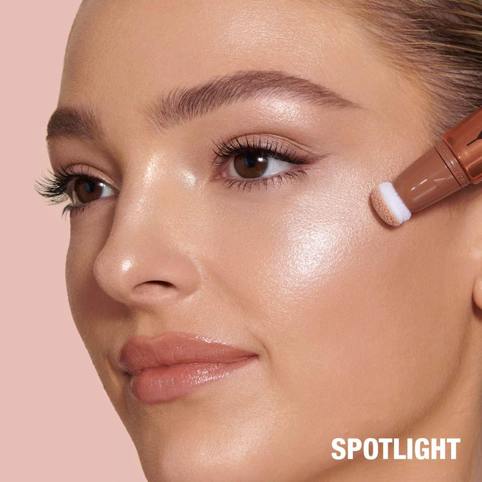 Beauty Highlighter Wand-Spotlight - rose gold with silver light