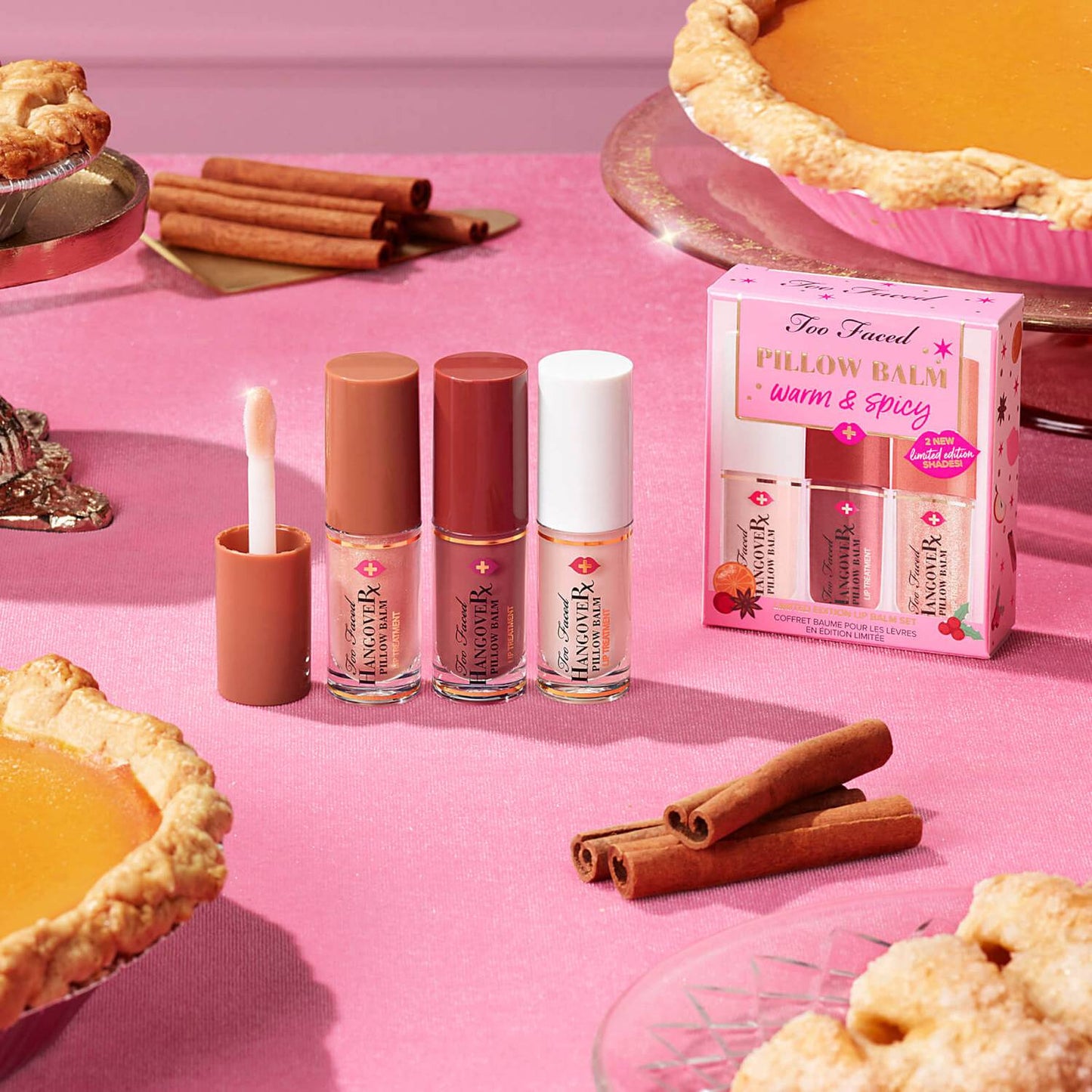 LIMITED EDITION PILLOW BALM WARM AND SPICY LIP BALM SET ( Best-seller )