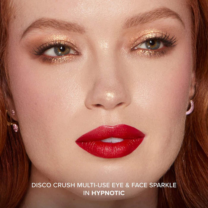 Disco Crush High Shine Glitter Eye + Face Sparkle-Hypnotic - light gold sparkle