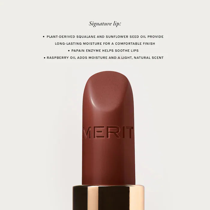 Signature Lip Lightweight Satin Lipstick-L'avenue - berry brown