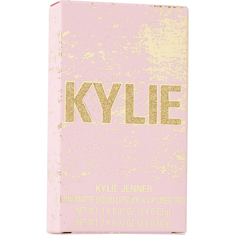 Mini matte liquid lipstick and lip liner trio