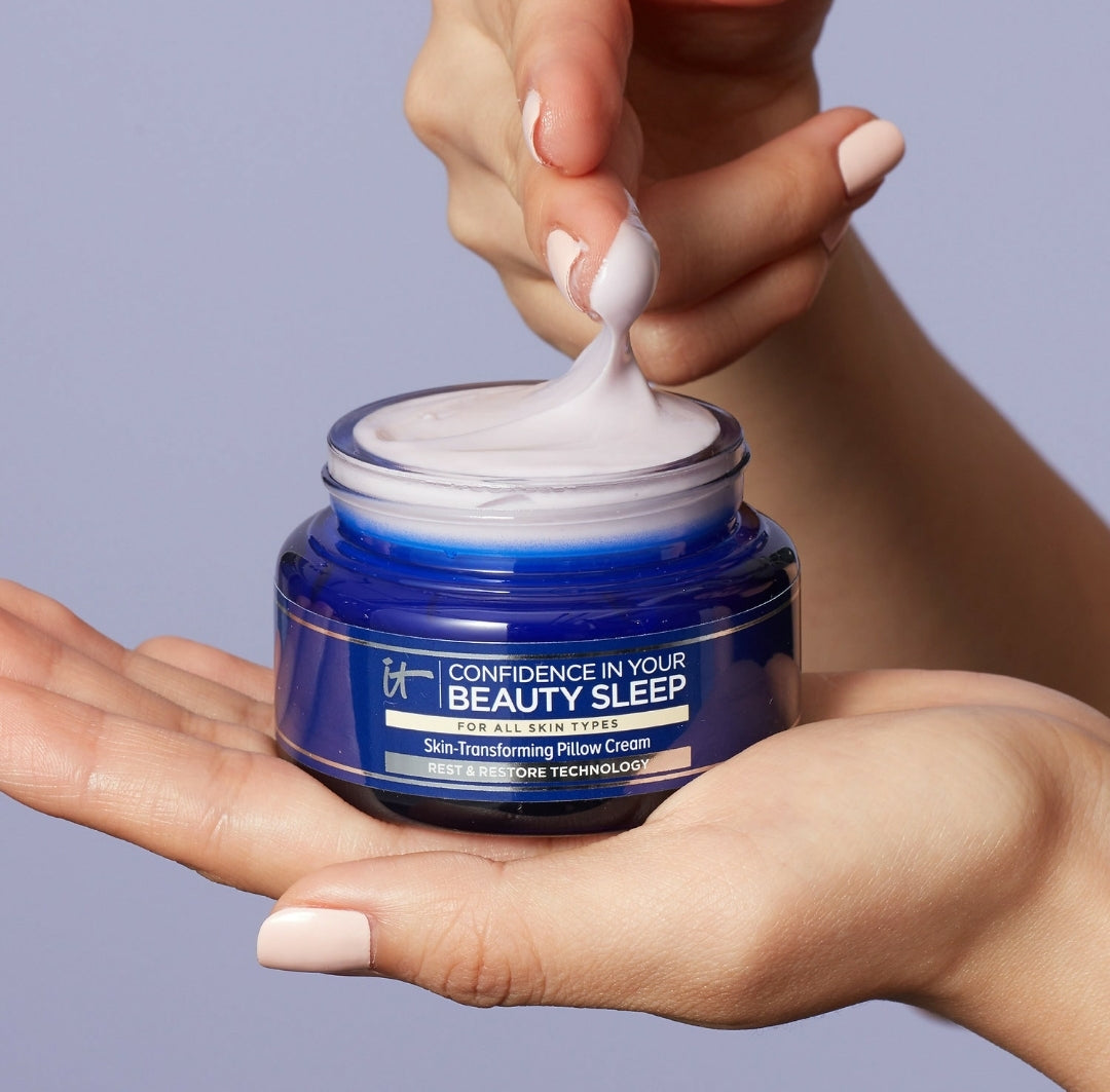 Confidence in your beauty sleep Skin-Transforming Pillow cream