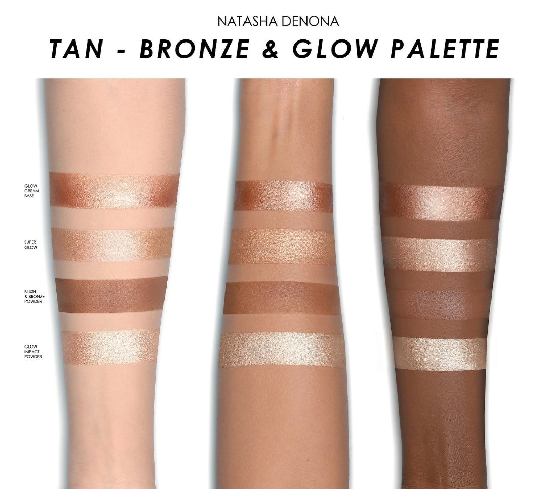 Tan bronze cheek face glow palette