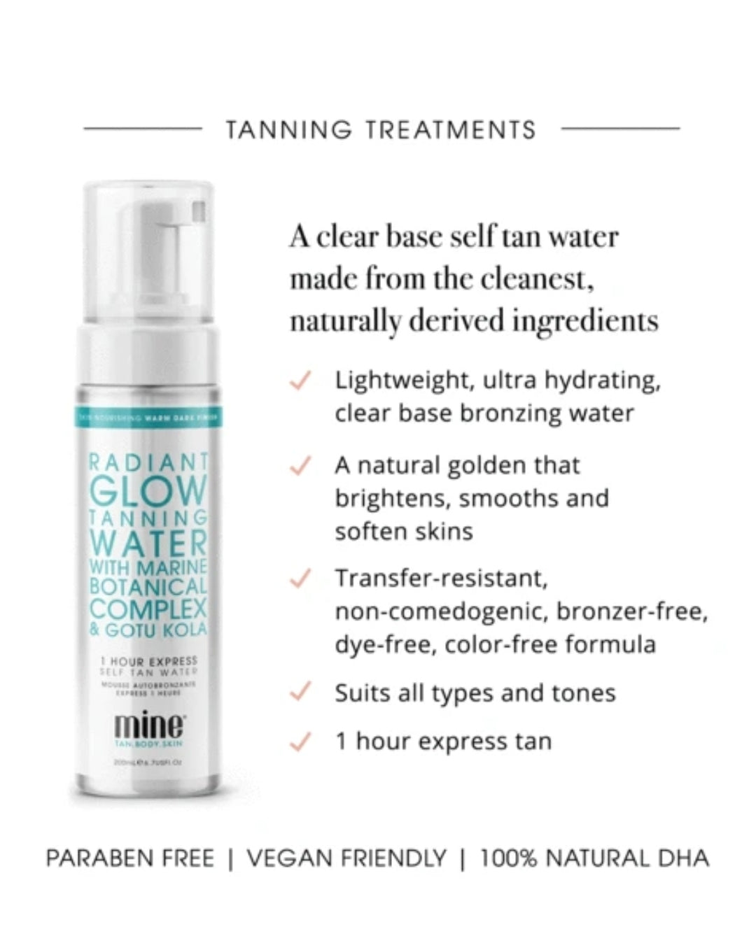 Radiant Glow Self Tan Water