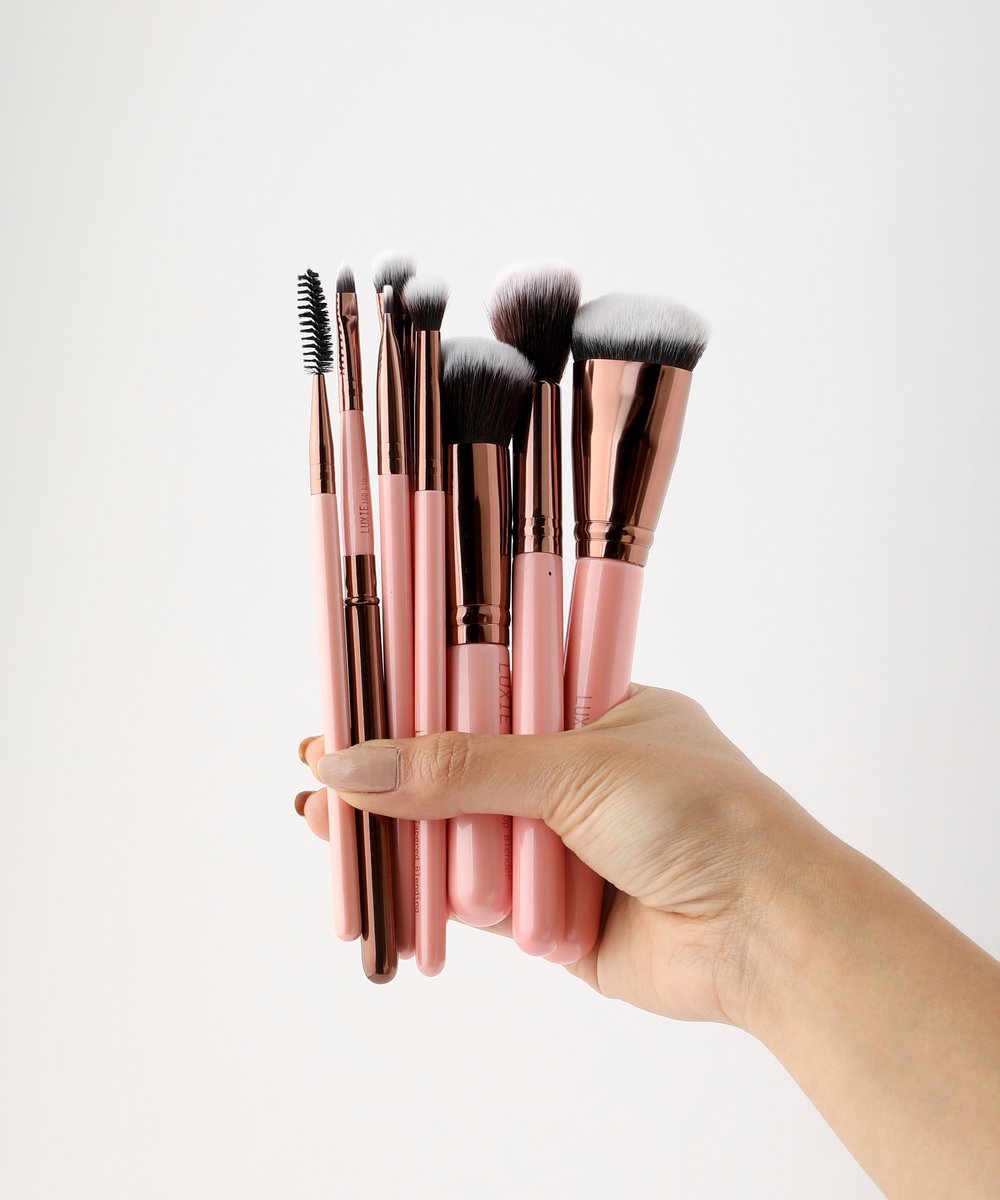 LUXIE COMPLETE FACE BRUSH SET - ROSE GOLD