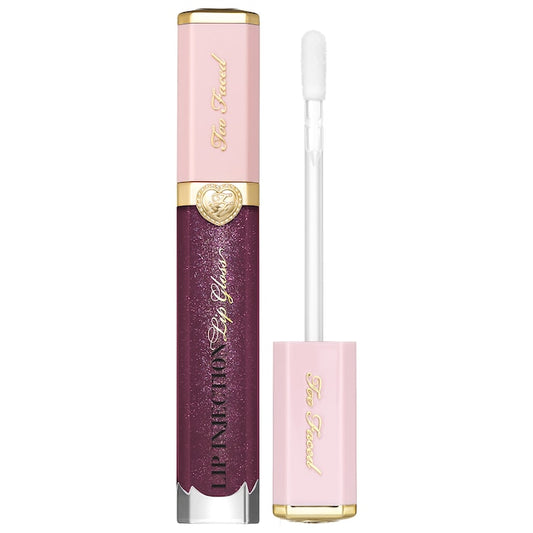 Lip Injection Power Plumping Hydrating Lip Gloss-Hot Love - deep mauve w sparkle