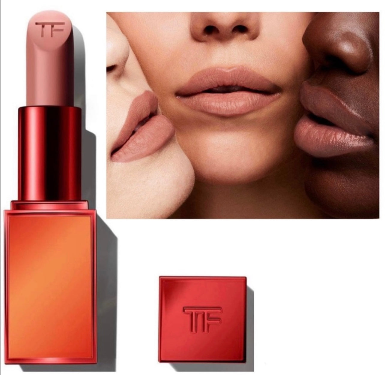 Tom Ford Bitter Peach Luxe Matte Lipstick in Cheri (rosey nude)