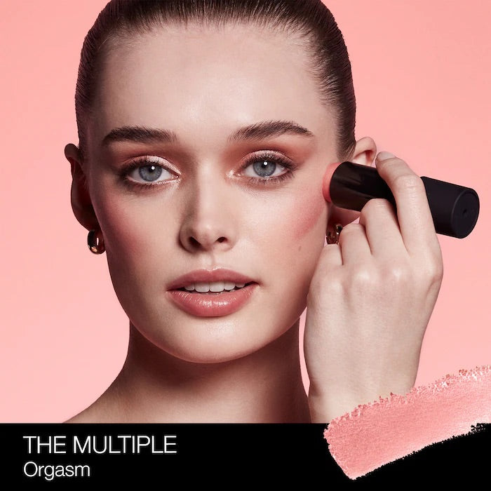 The Multiple Cream Blush, Lip and Eye Stick-Orgasm - sheer peachy pink with golden shimmer