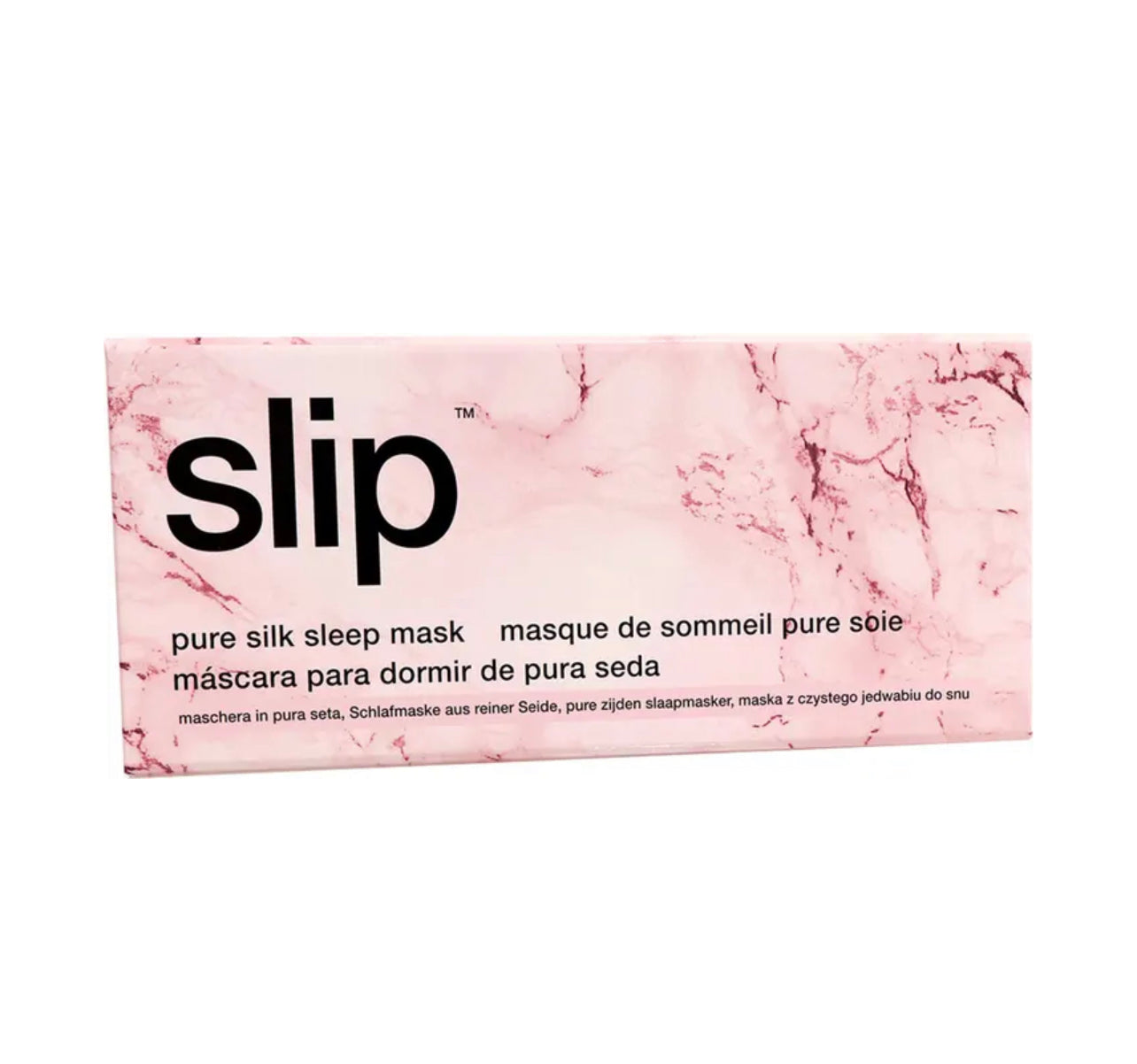 Pink Marble Pure Silk Sleep Mask