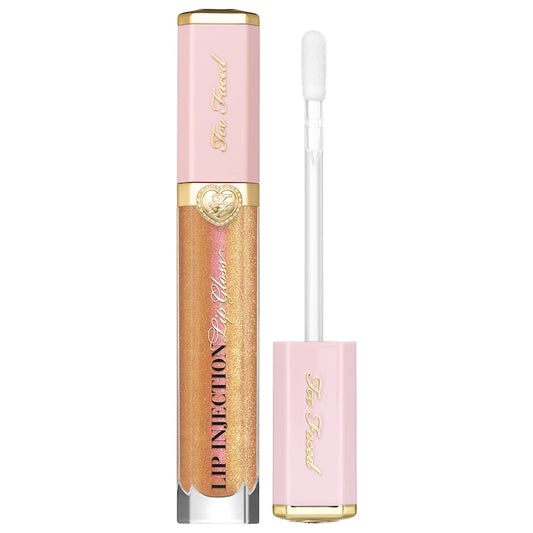 Lip Injection Power Plumping Hydrating Lip Gloss-Secret Sauce - light peach w sparkle