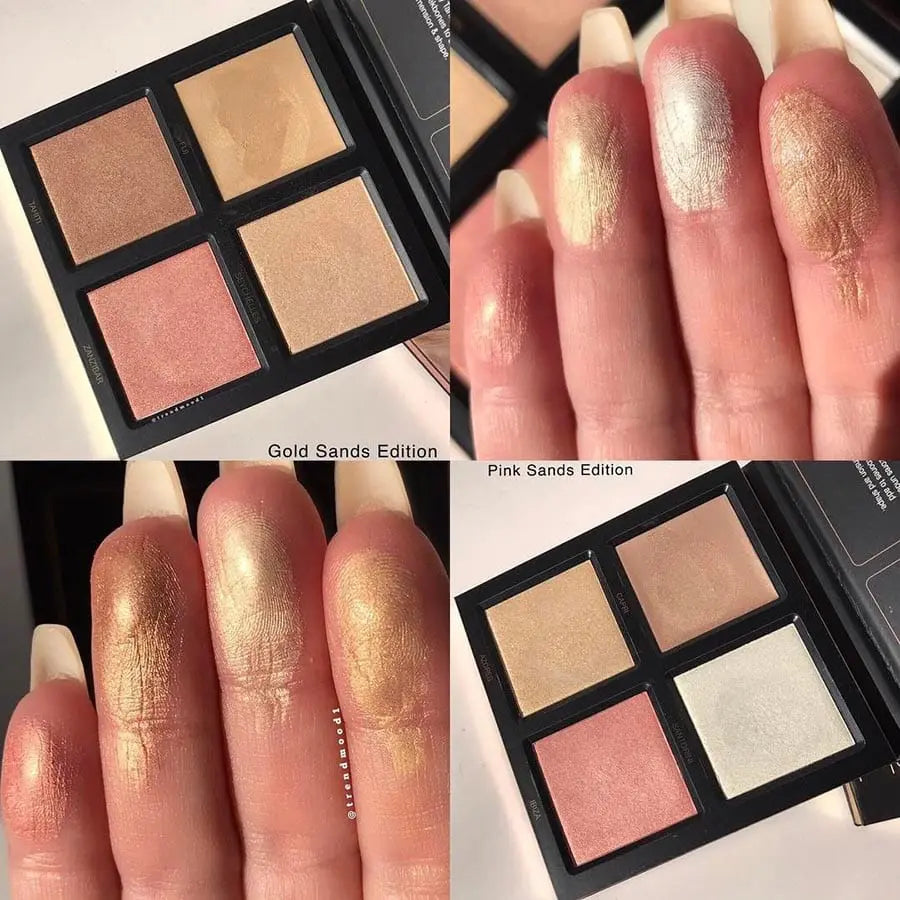 3D Cream and Powder Highlighter Palette- Golden sands edition