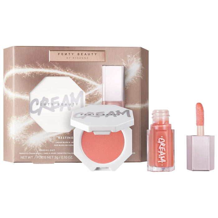 Resting Peach Face Cream Blush & Mini Gloss Bomb Cream Duo