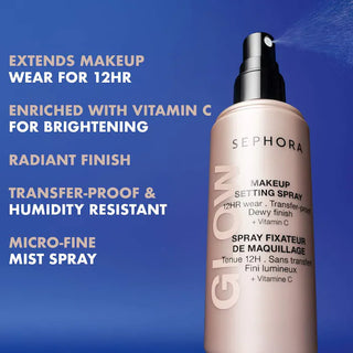 Glow 12HR Wear Transferproof Makeup Setting Spray with Vitamin C