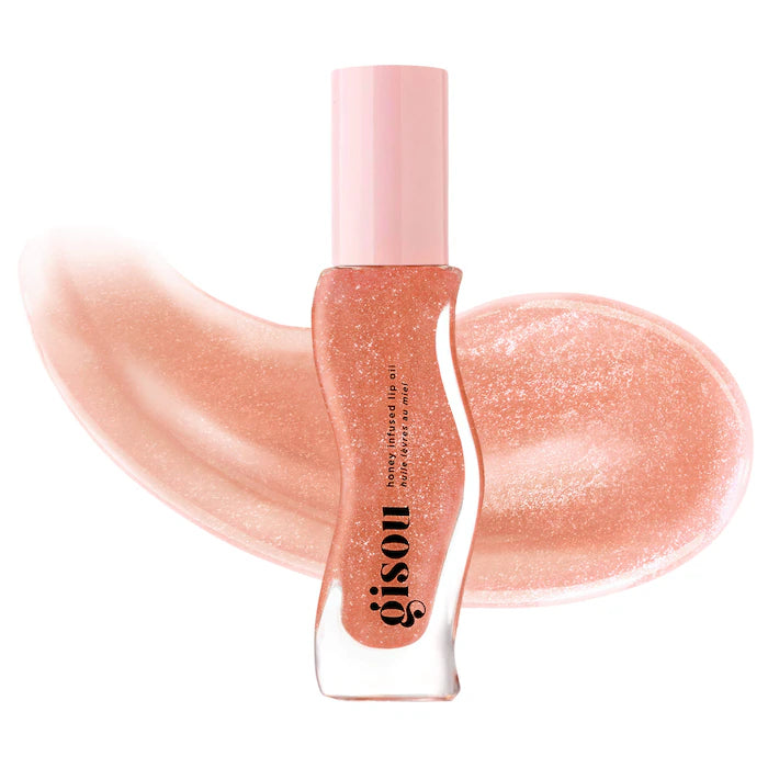 Honey Infused Hydrating Lip Oil-Glazed Plum - Sheer Nude Shimmer