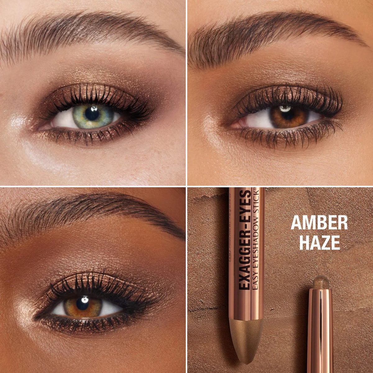 Exagger-Eyes Waterproof Eyeshadow Stick - Amber Haze - amber gold