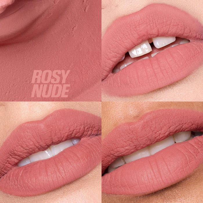 Liquid Matte Mousse Soft Blur Lip Cream-Rosy Nude - For a rustic rose finish look use