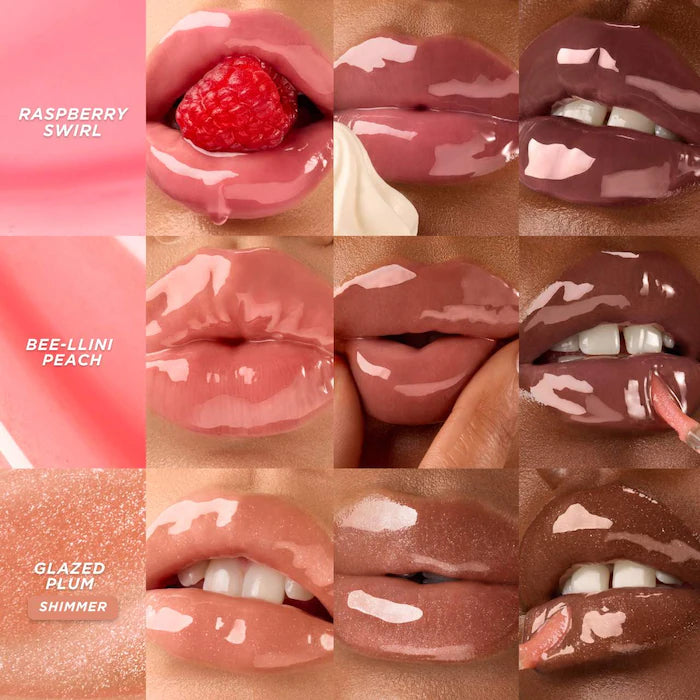 Honey Infused Hydrating Lip Oil-Bee-llini Peach - Sheer Soft Peach