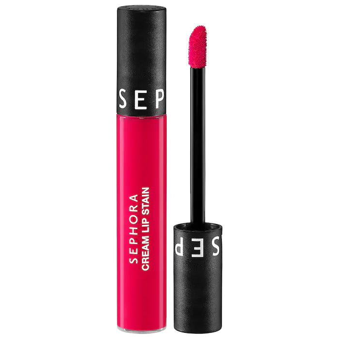 Cream Lip Stain 10HR Liquid Lipstick-126 Hot Hot Pink - matte vibrant hot pink